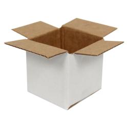 5x5x5 Cm Wit Doosje, Enkelvoudig Gegolfd
